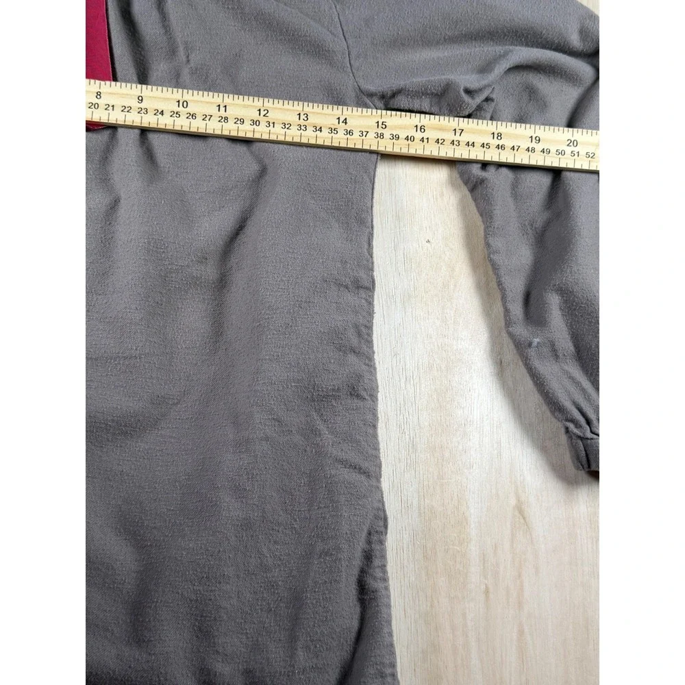 Olive Juice Girls Gray Corduroy Dress Size 8 Long Sleeve Velvet Bow Button Back